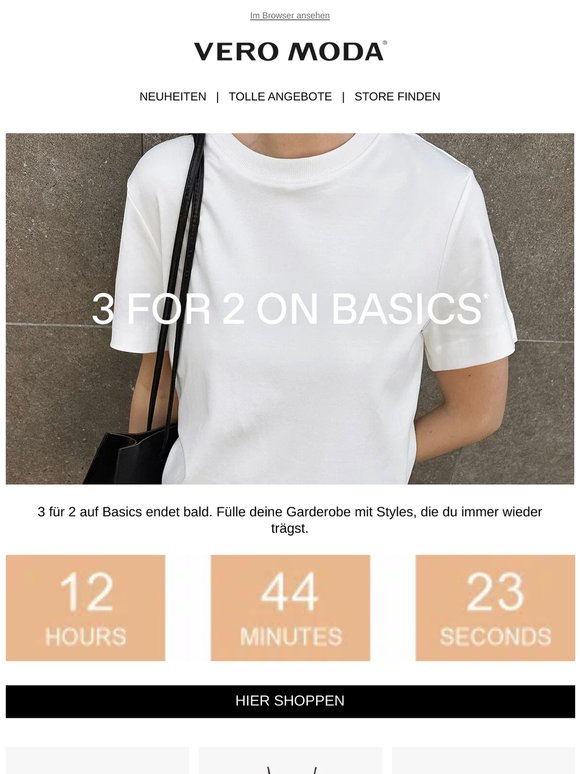 Letzte Chance: 3 für 2 auf Basics 🚨