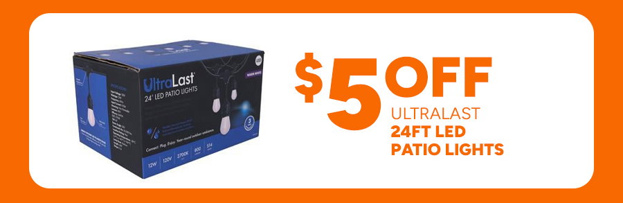 $5 off Ultralast 24ft Led Patio Lights