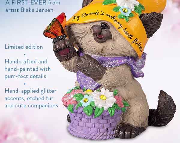Limited edition, handcrafted and hand-painted, hand-applied glitter, etched fur and cute companions