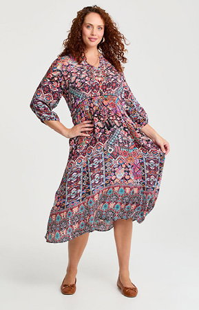 NATURAL BOHO WAIST TIE DRESS