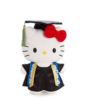 Hello Kitty 9" Cap and Gown Graduation Plush (Blue)