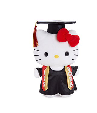 Hello Kitty 9" Cap and Gown Graduation Plush (Red)