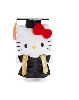 Hello Kitty 9" Cap and Gown Graduation Plush (Gold)