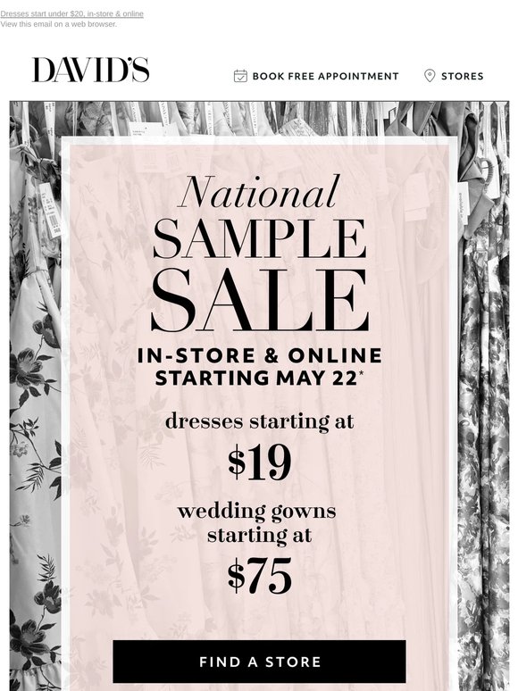 Mark your calendar: It's Sample Sale time!