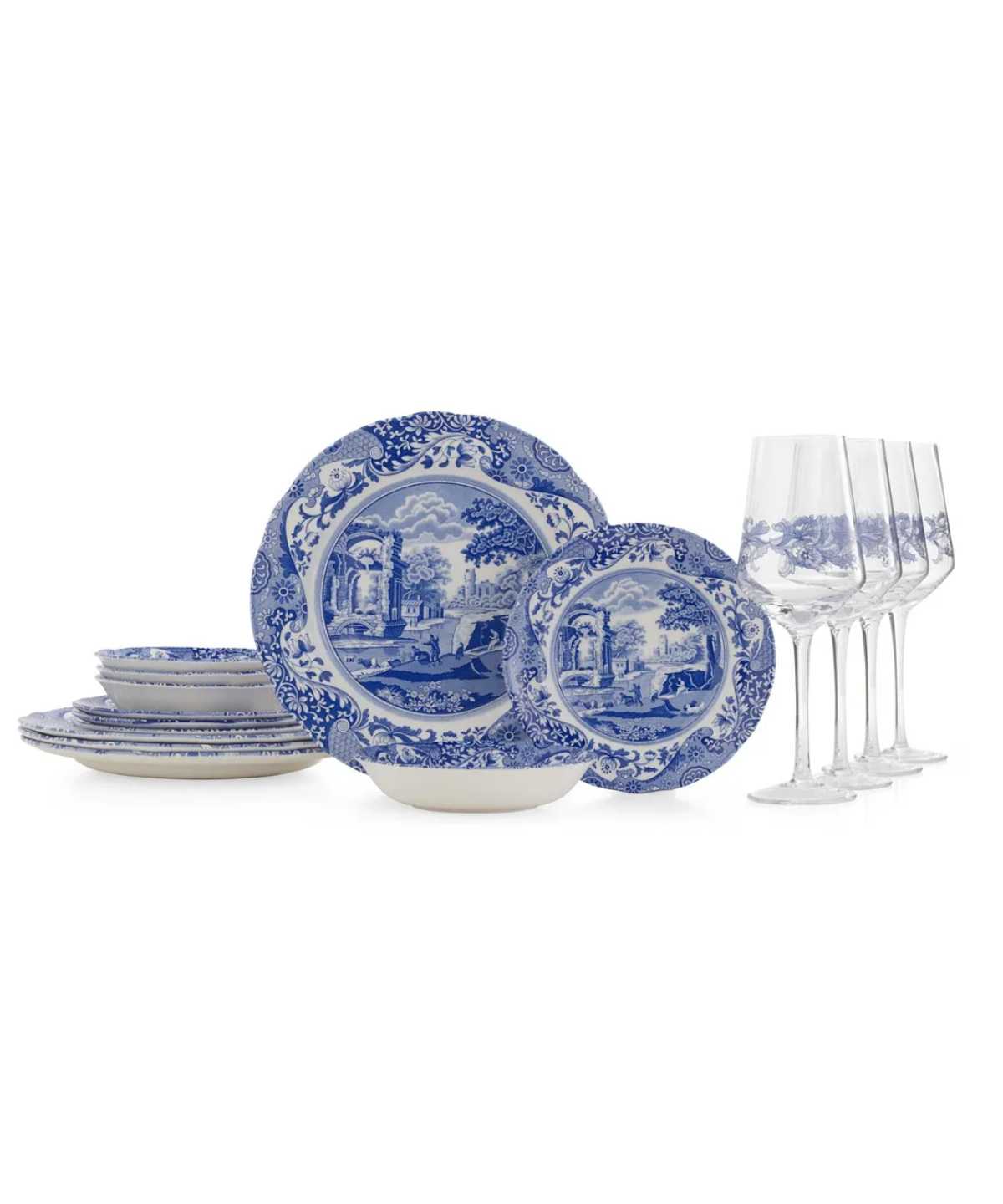 Blue Italian 16 Piece Set