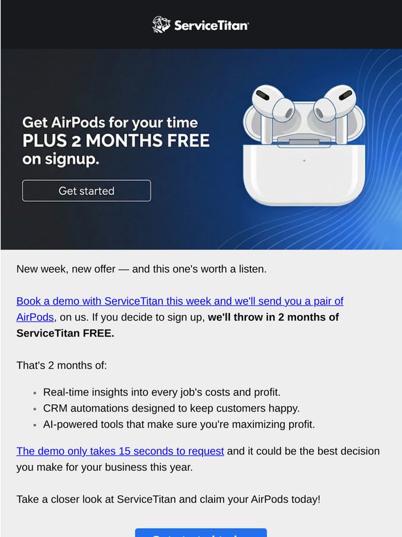 🎧 A free pair of AirPods — just for meeting with us + 2 months on us!