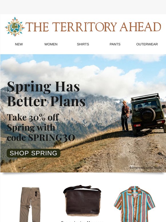 Take 30% off Spring styles with code SPRING30