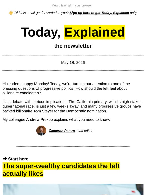 The super-wealthy candidates the left actually likes