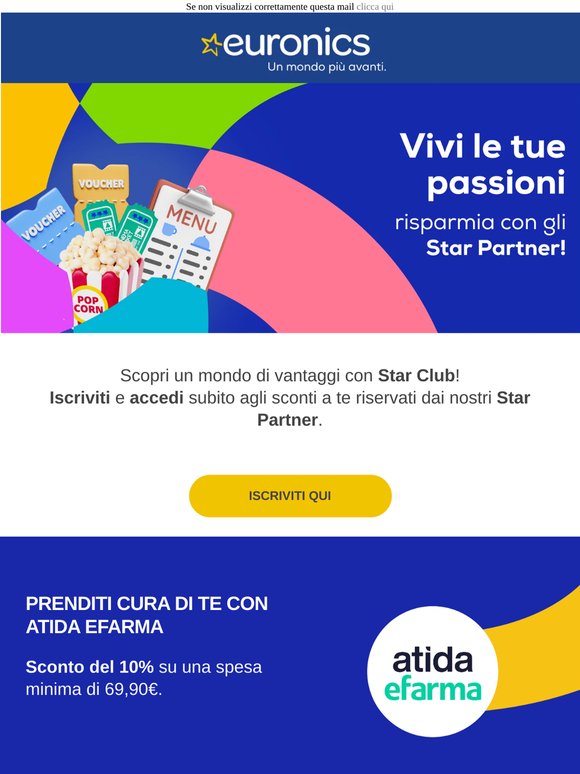 —, entra in Star Club e scarica i codici sconto Star Partner!