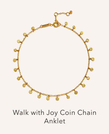 Walk with Joy Coin Chain Anklet