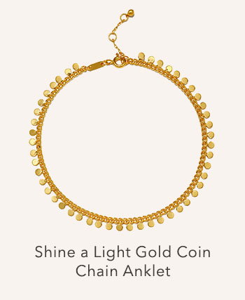 Shine a Light Gold Coin Chain Anklet