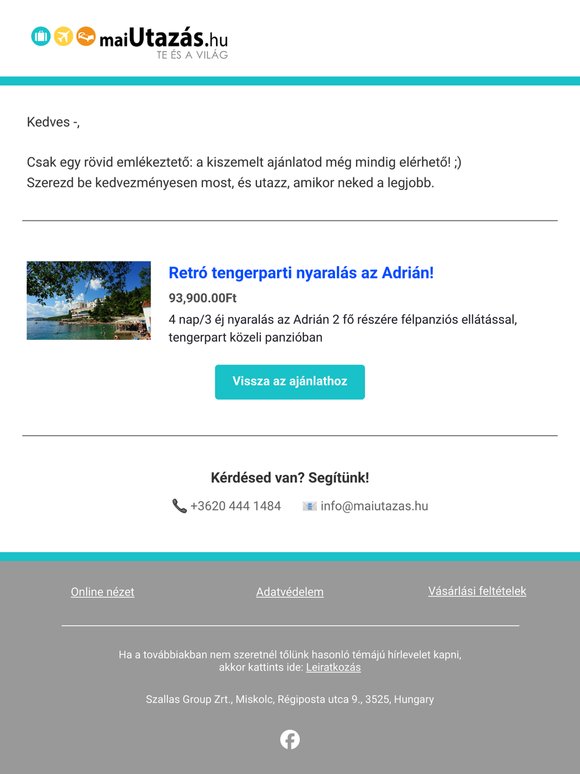 Ez az utazás még továbbra is rád vár >