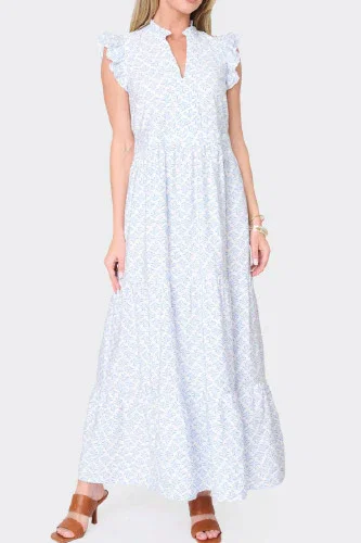 Flutter Sleeve Maxi Decked Out Day Dress
