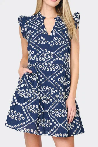 Flutter Sleeve Decked Out Day Dress