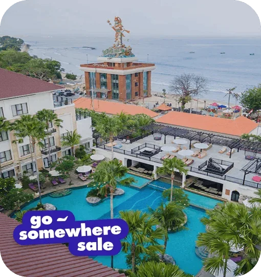View of a pool at a Bali resort