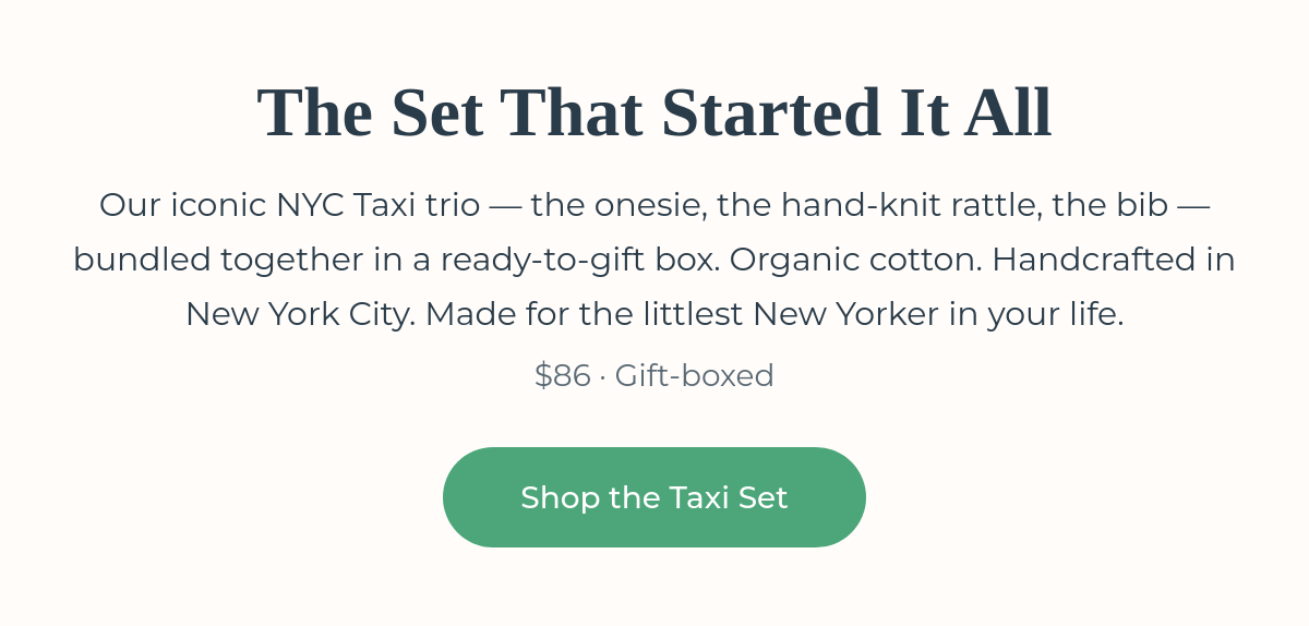 Shop the iconic NYC Taxi Bodysuit Rattle and Bib Set
