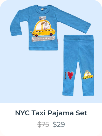 NYC Taxi Pajama Set for Baby and Toddler