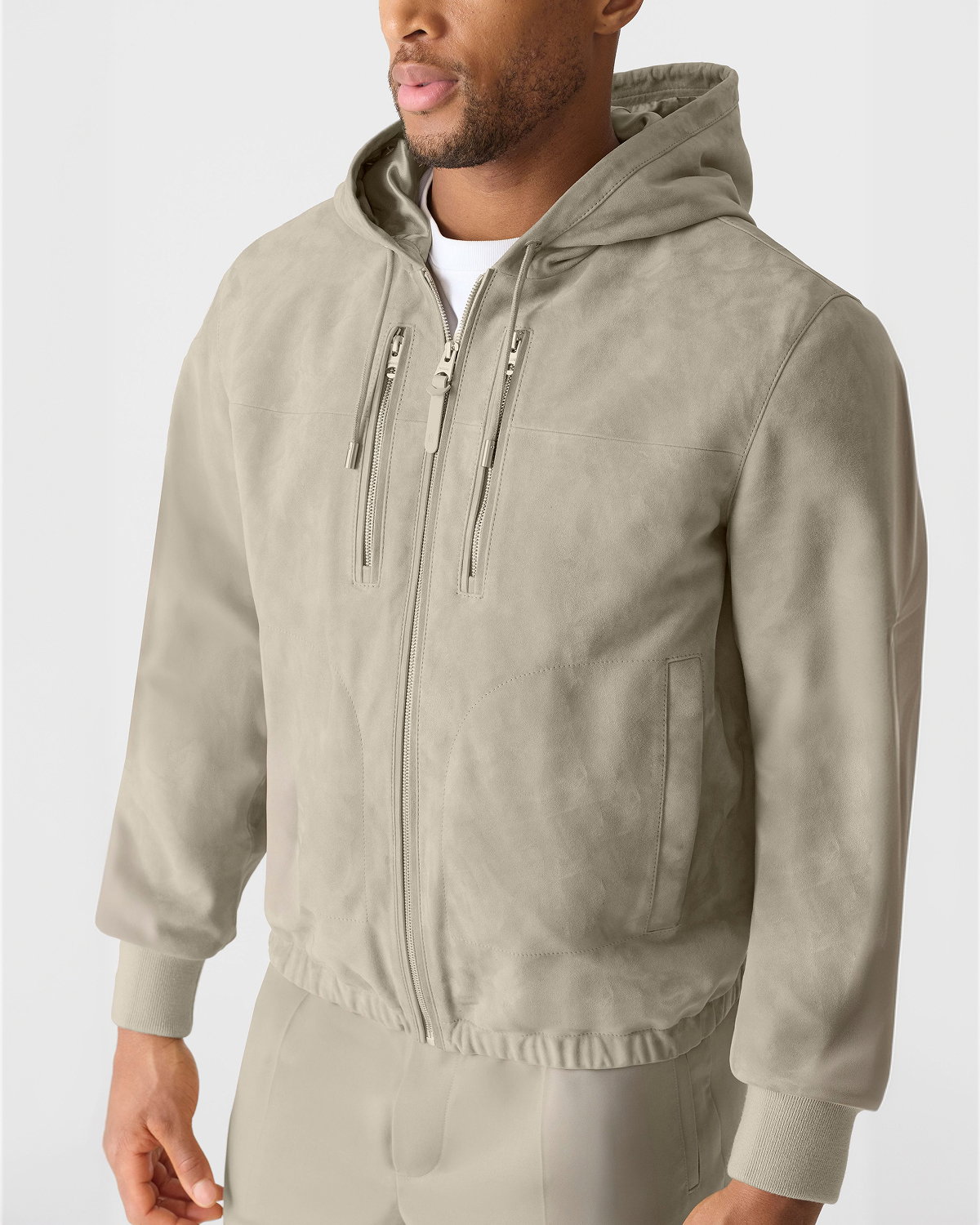 SYLAS-SU Suede Hooded Jacket for Men