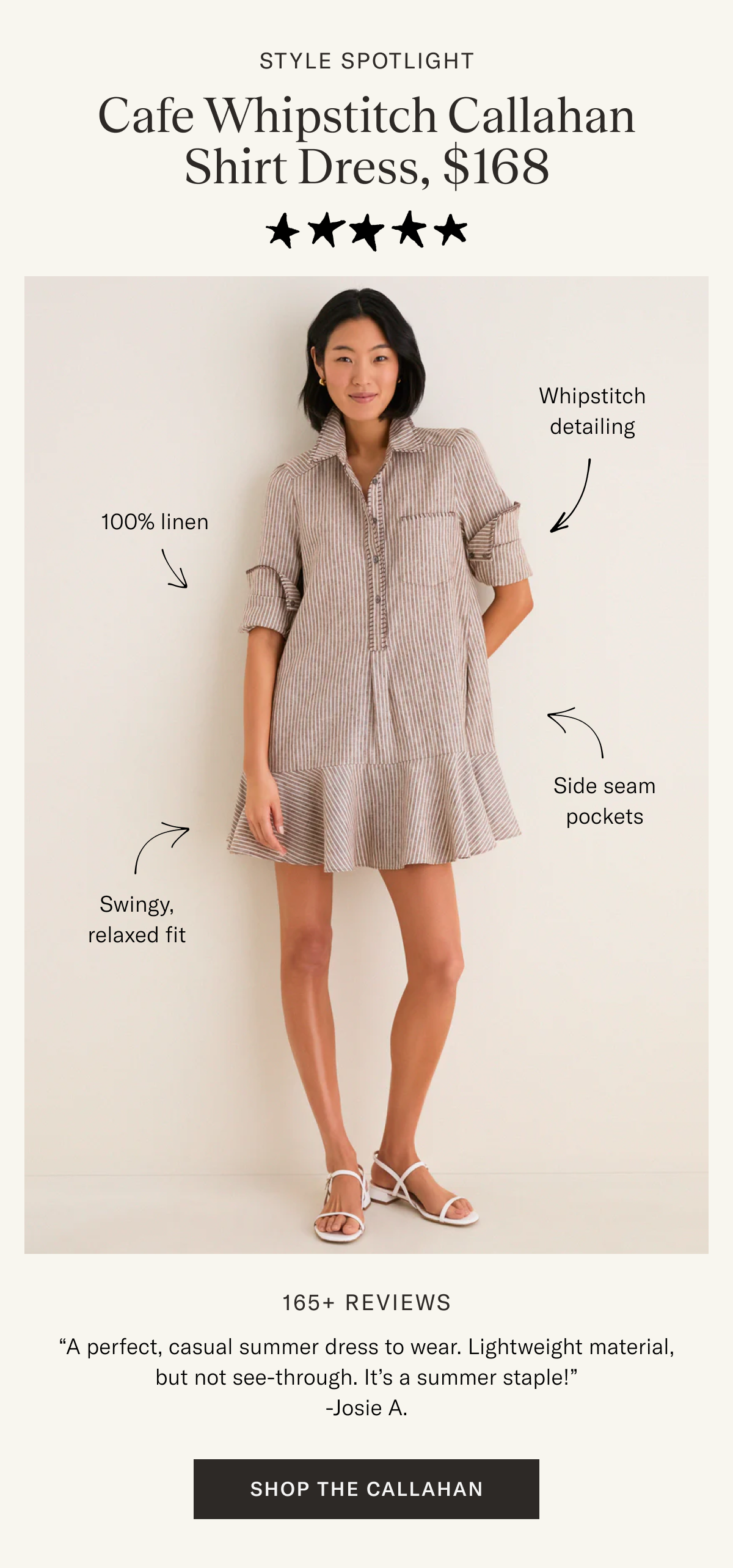 Cafe Whipstitch Callahan Shirt Dress