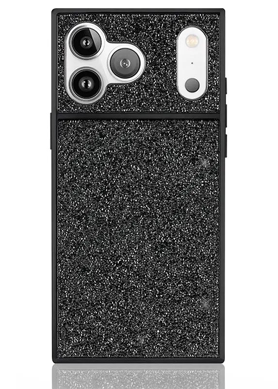 Image of SQUARE® Black Crystal Elegance iPhone Case