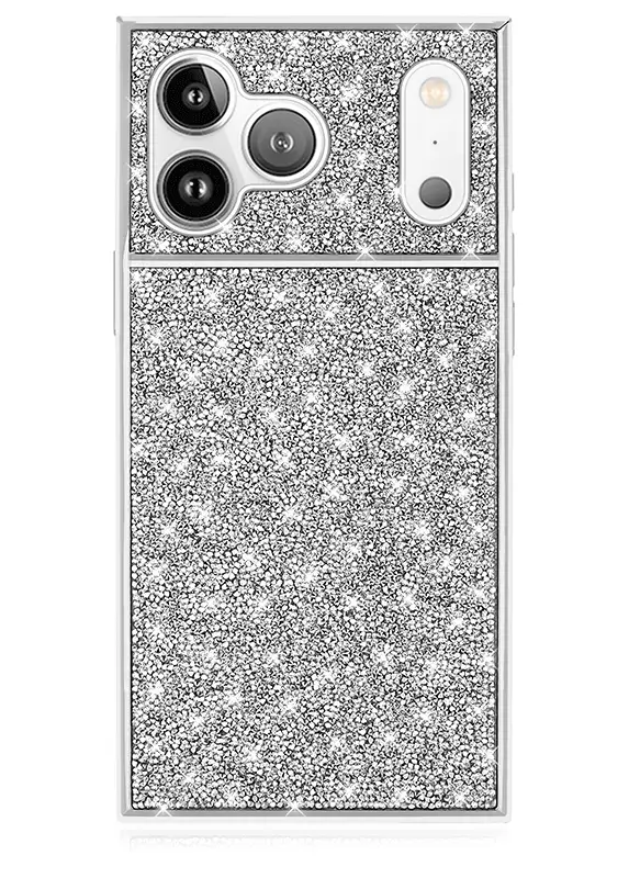 Image of SQUARE® Silver Crystal Elegance iPhone Case