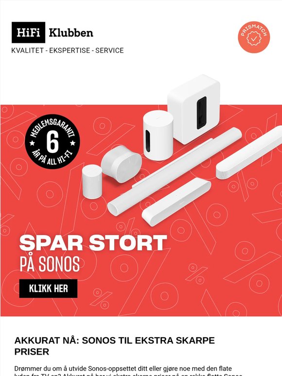 SONOS TIL SKARPE PRISER