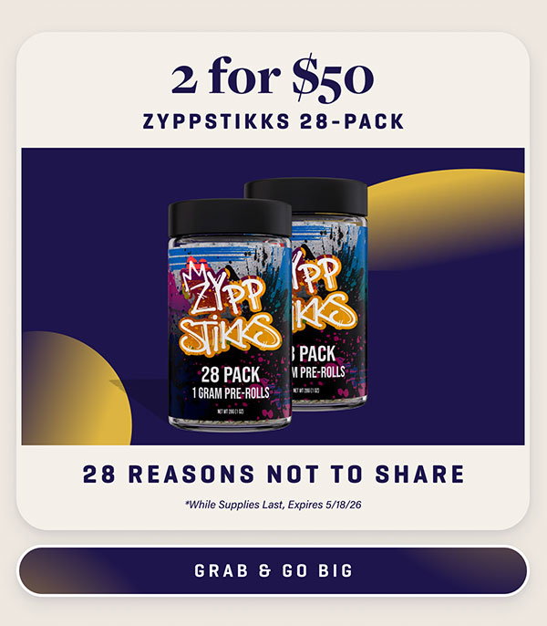 2/$50 ZyppStikks 28-Packs