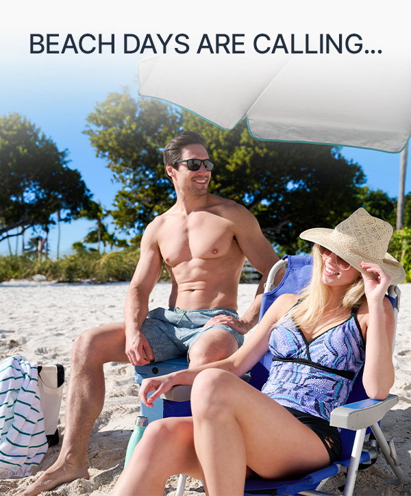 beach days are calling - shop now