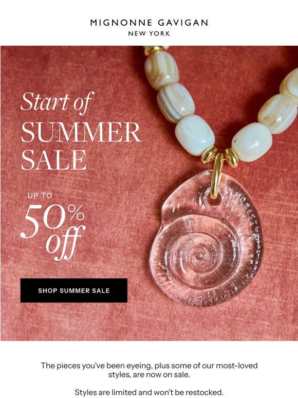Now Live‼️ Start of Summer Sale