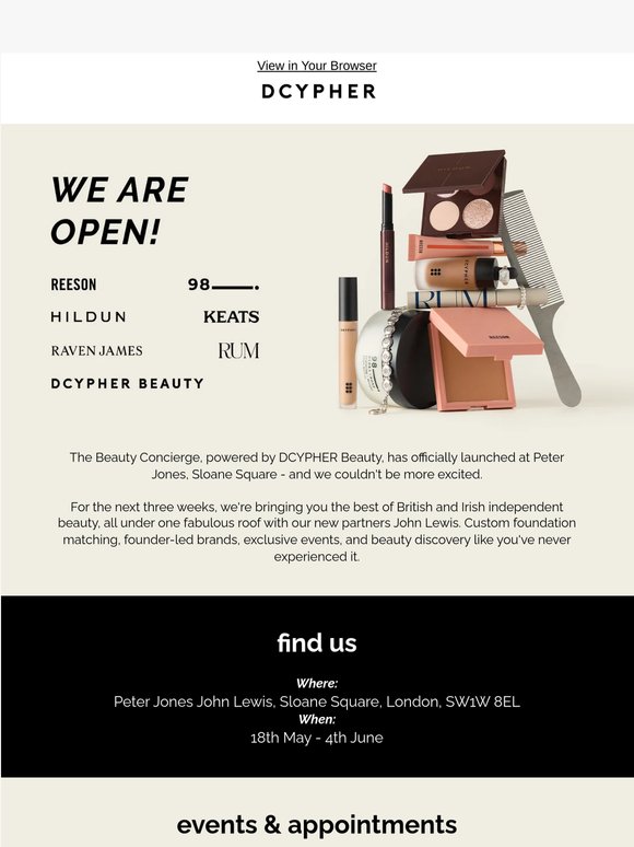John Lewis Peter Jones x DCYPHER — We’re Open