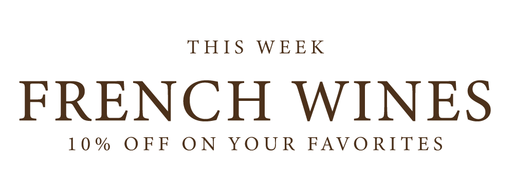 Promotional banner: This week — French wines, 10% off your favourites