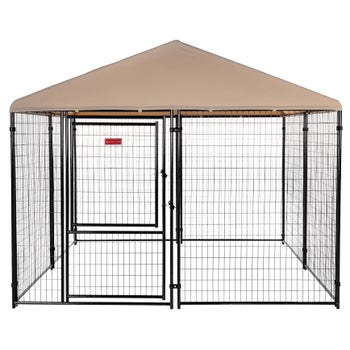 Lucky Dog STAY Series Presidential Dog Kennel 10' x 10' with Privacy Screen