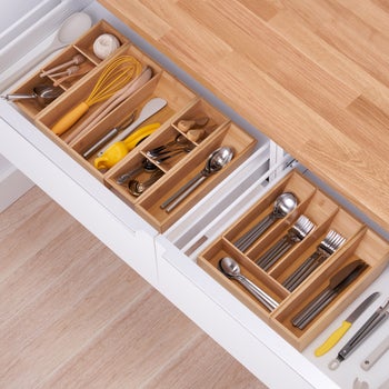 TRINITY 6-Piece Bamboo Drawer Organizer