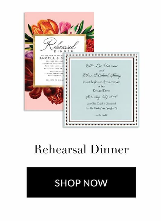 Shop Rehearsal Dinner at Fine Stationery