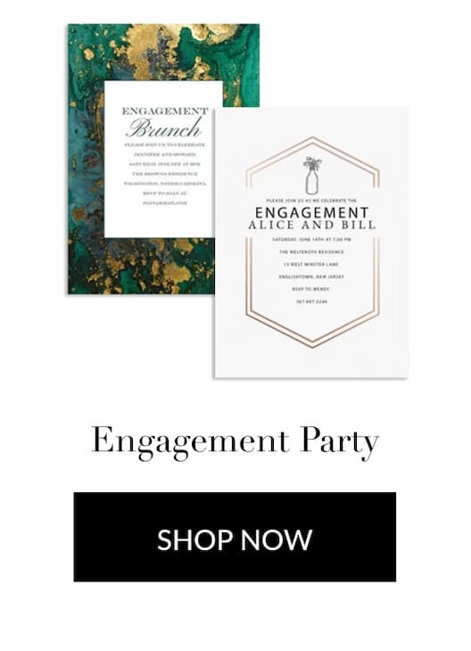 Shop Engagement Party Invitations at Fine Stationery
