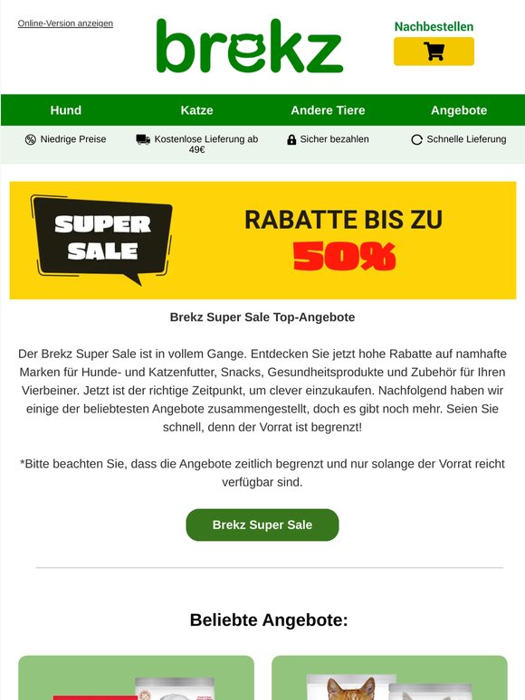 Pedigree im Super Sale