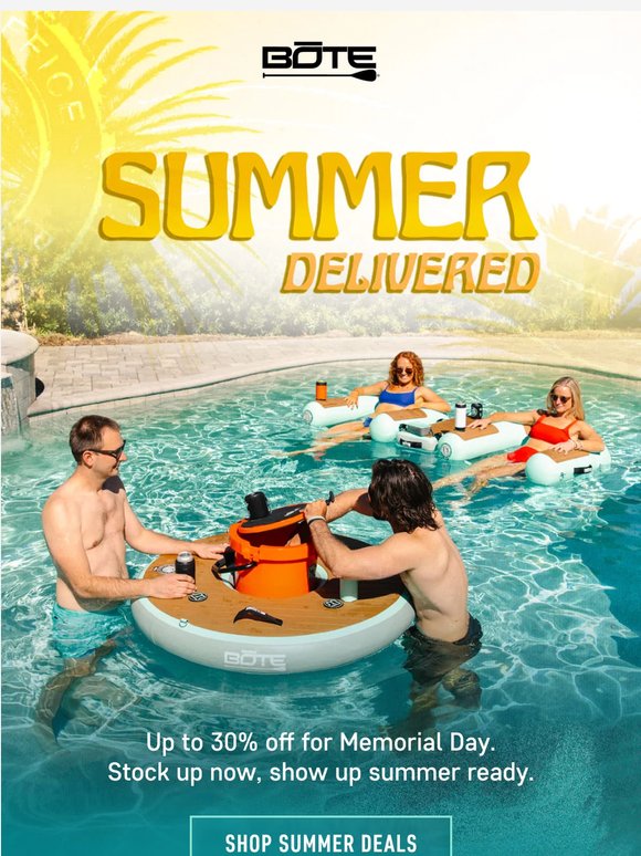 Summer starts with up to 30% off