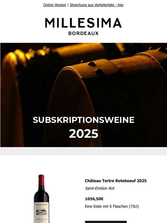 Bordeaux Subskription 2025: Neuerscheinungen des Tages