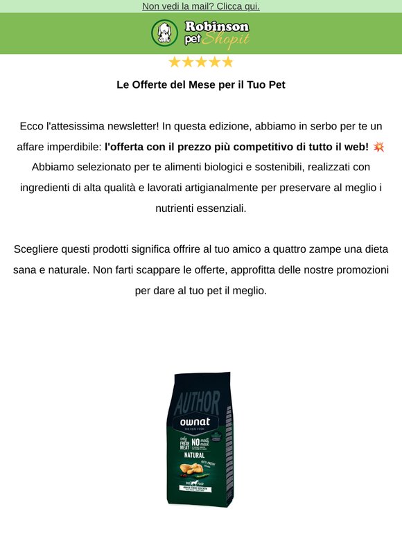 🐶 😺Gli alimenti per il tuo amico a quattro zampe al prezzo più basso del web!