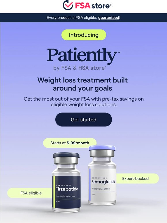 New! FSA eligible GLP-1 treatment