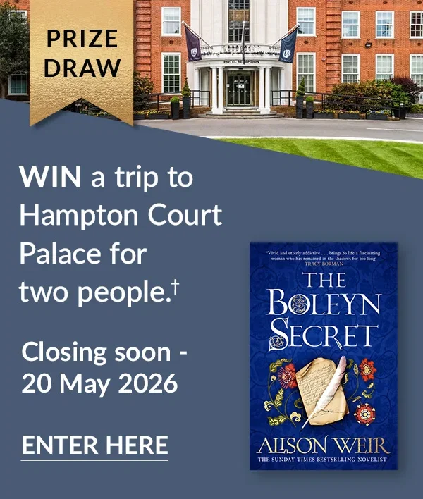PRIZE DRAW | Closing soon - 20 May 2026 | WIN a trip to Hampton Court Palace for two people.† | ENTER HERE