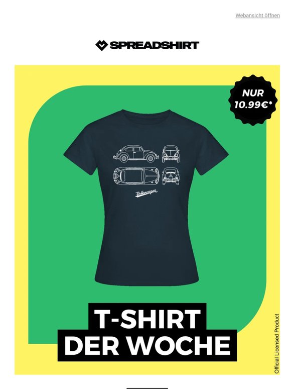 🚗 10.99€ für das Volkswagen T-Shirt der Woche