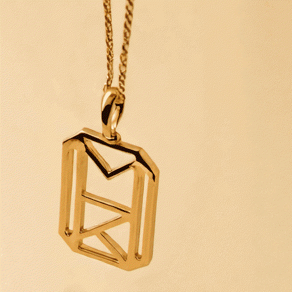 Custom Monogram Pendant Necklace