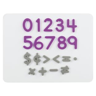 Image of Plastic Magnetic Numbers And Math Symbols - 80 magnets