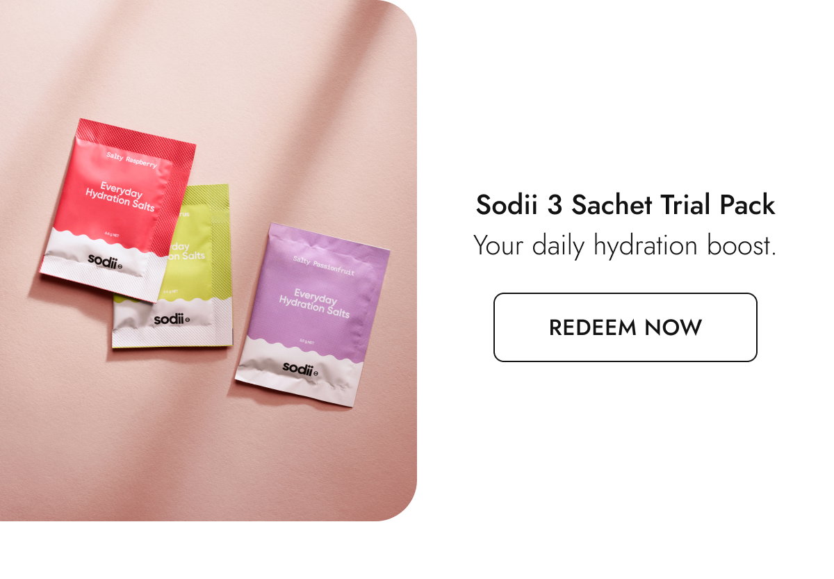Sodii 3 Sachet Trial Pack. Redeem Now.