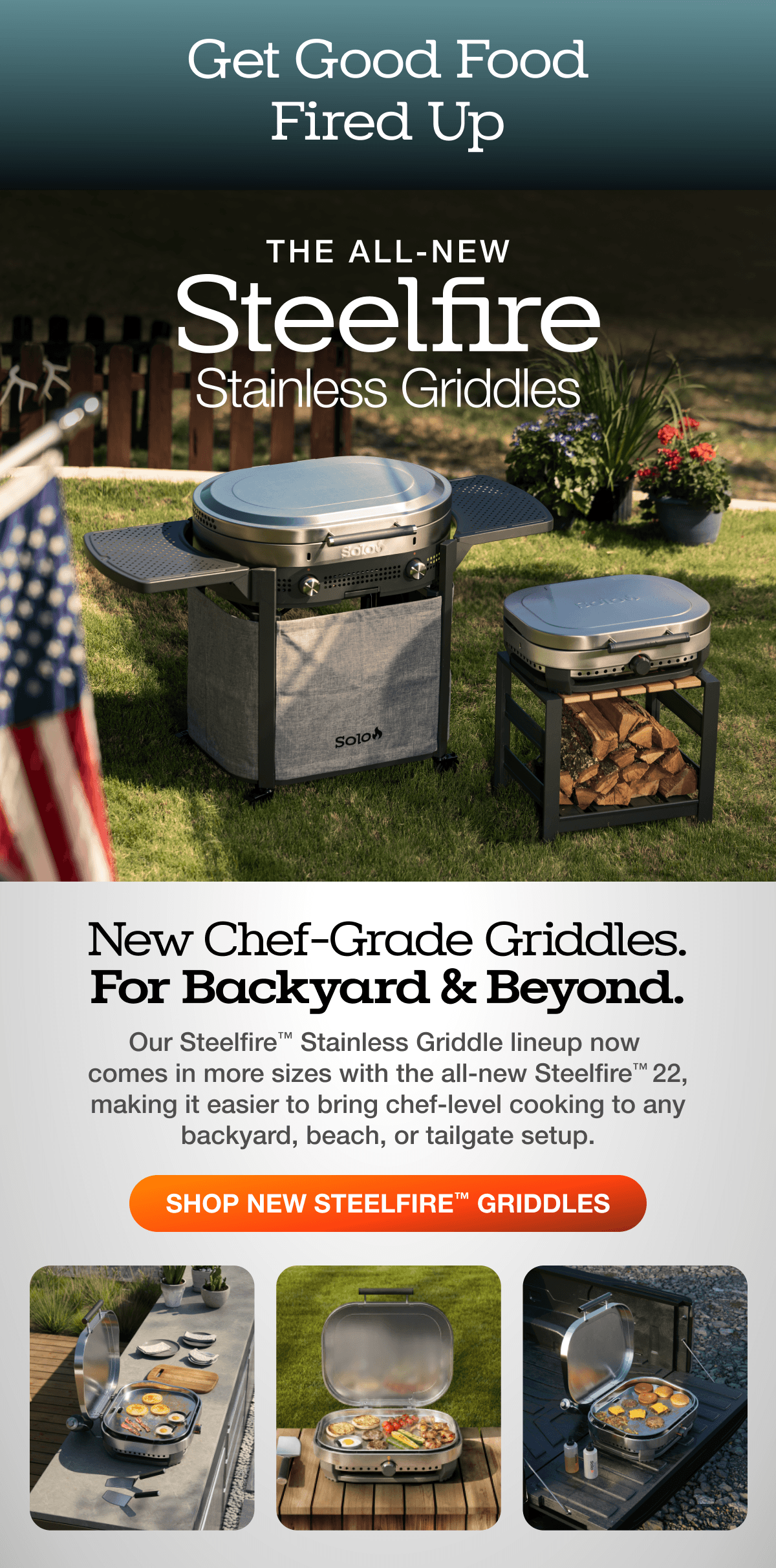 All-New Solo Steelfire™ Stainless Griddles