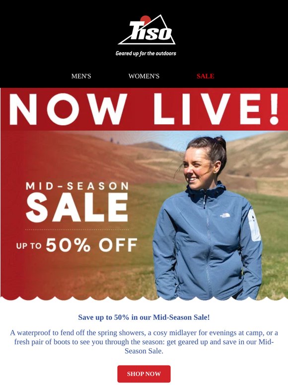 NOW LIVE: Up to 50% Off Sale