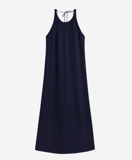 Navy Blue Crome Dress