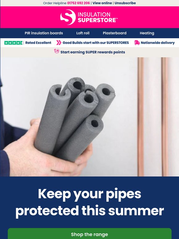 Pipe insulation isn’t just for winter… 🌞