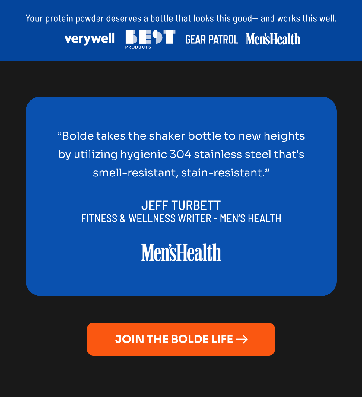 Bolde takes the shaker bottle to new heights